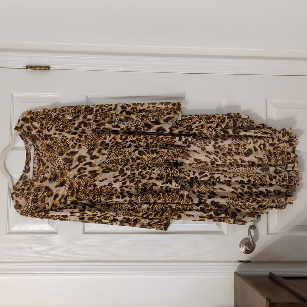 High-Low Leopard Top